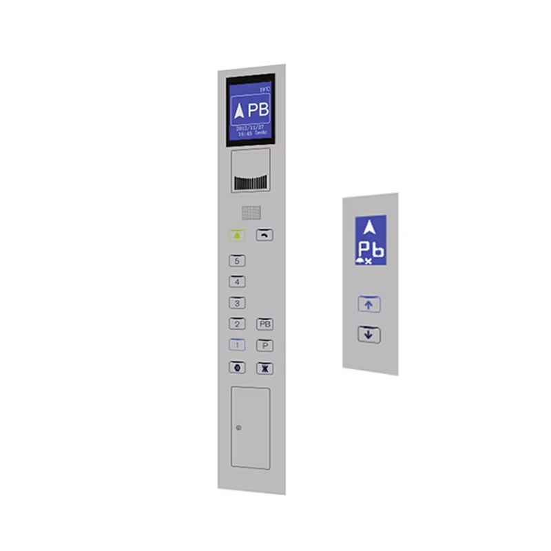 VTSP327 এলিভেটর স্টেইনলেস স্টীল কেবিন অপারেটর প্যানেল কপ লোপ বোতাম প্যানেল