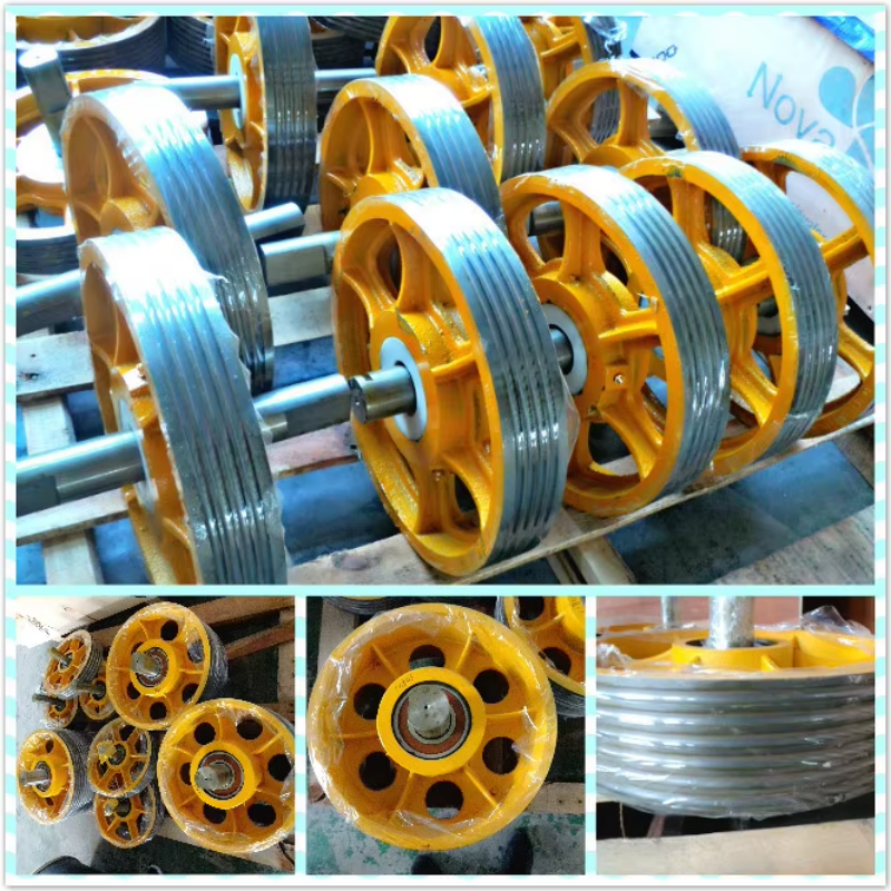 VTSP271 এলিভেটর কাউন্টারওয়েট ট্র্যাকশন পুলি হুইল কাস্ট আয়রন ডিফ্লেক্টর শেভ