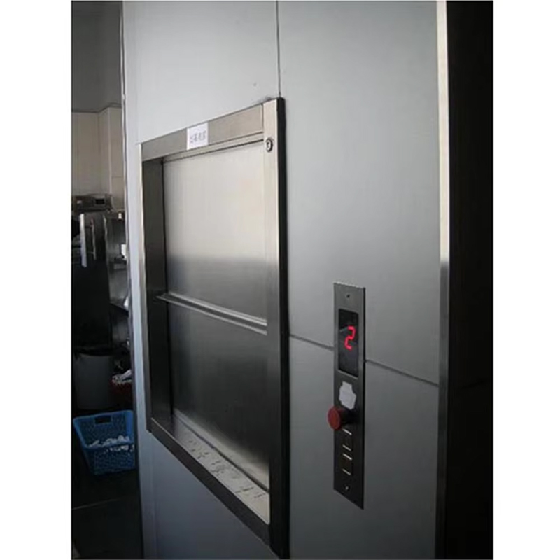 VTEF110 রেস্তোরাঁ পরিষেবা খাদ্য লিফট স্বয়ংক্রিয় দরজা গিয়ারলেস ট্র্যাকশন এসি ড্রাইভ পিভিসি ফ্লোর টেকসই হোটেল ভিলা রান্নাঘরের জন্য নিরাপদ