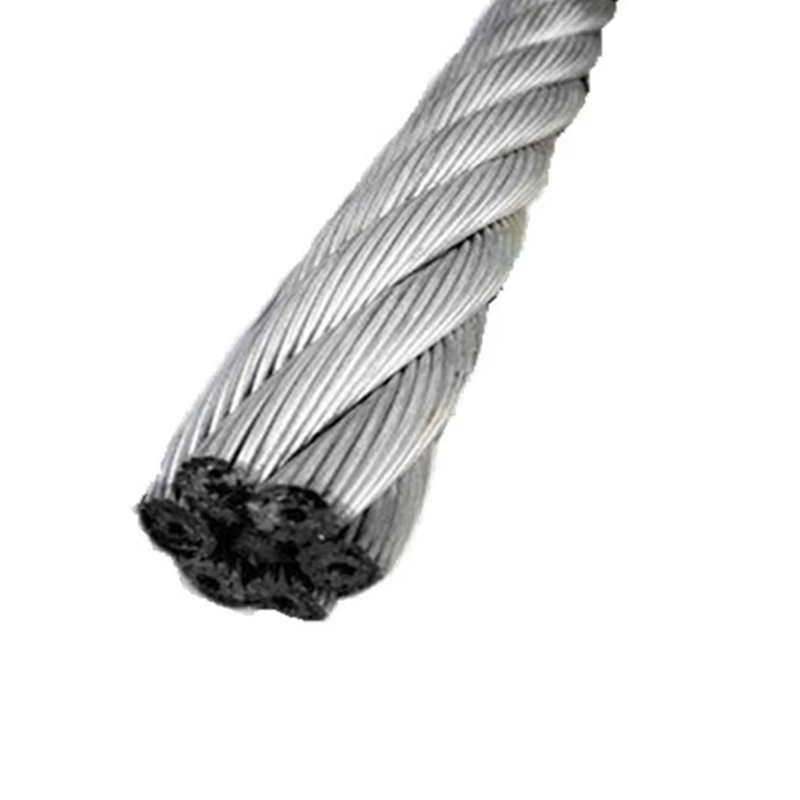 VTSP263 চায়না ফ্যাক্টরি 11mm উচ্চ প্রসার্য শক্তি তাপ প্রতিরোধী স্টেইনলেস গ্যালভানাইজড এলিভেটর ইস্পাত তারের দড়ি