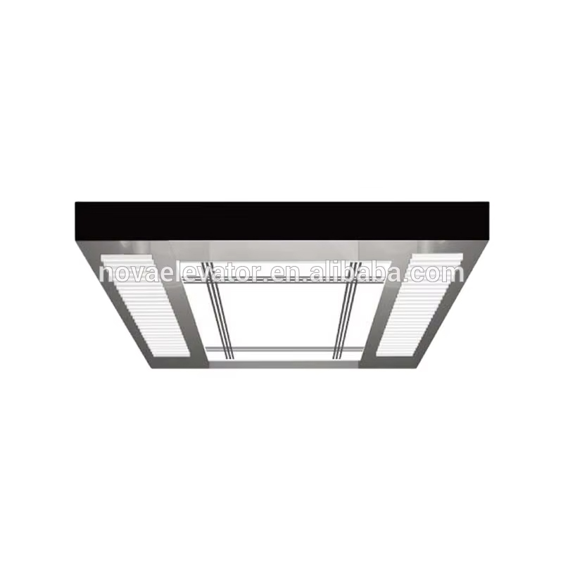 VTSP140 এলিভেটর স্পেয়ার পার্ট কেবিনের অভ্যন্তরীণ আনুষাঙ্গিক লিফট কেবিন স্টেইনলেস স্টীল সিলিং আধুনিক লিফট সিলিং ডিজাইন