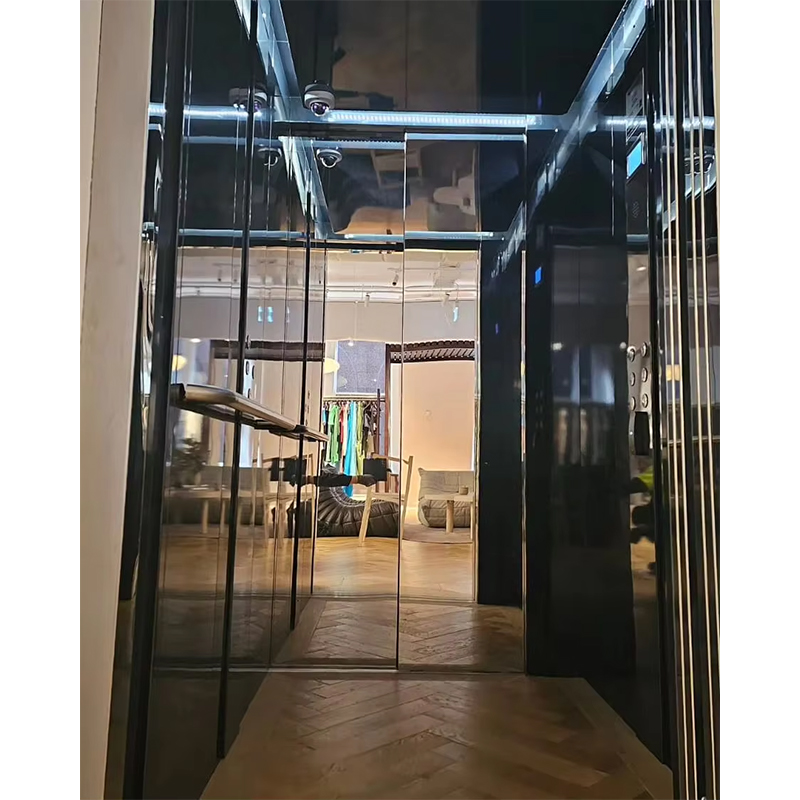 VTSP136 এলিভেটর যন্ত্রাংশ ও আনুষাঙ্গিক LED আলো এবং প্রিমিয়াম সজ্জা সহ যাত্রী লিফট কেবিন
